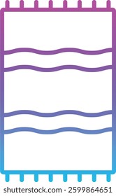 Beach Towel vector icon. Can be used for printing, mobile and web applications.