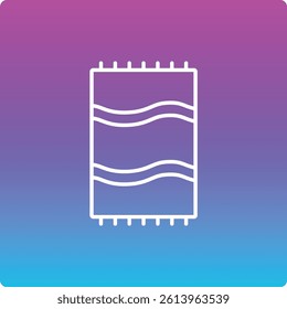 Beach Towel vector icon. Can be used for printing, mobile and web applications.