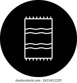 Beach Towel vector icon. Can be used for printing, mobile and web applications.