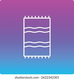 Strandtuch, Vektorsymbol. Kann für Druck-, Mobil- und Web-Anwendungen verwendet werden.