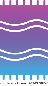 Toalla de playa icono de Vector. Se puede utilizar para aplicaciones de impresión, móviles y de Web.