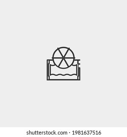 Beach towel vector icon illustration sign