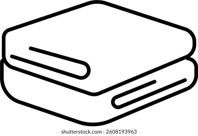 beach towel vector illustration	icon outline