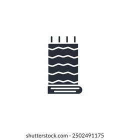beach towelicon. vector.Editable stroke.linear style sign for use web design,logo.Symbol illustration.