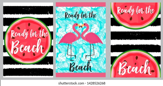 Beach towels design template. Vector Illustration EPS10