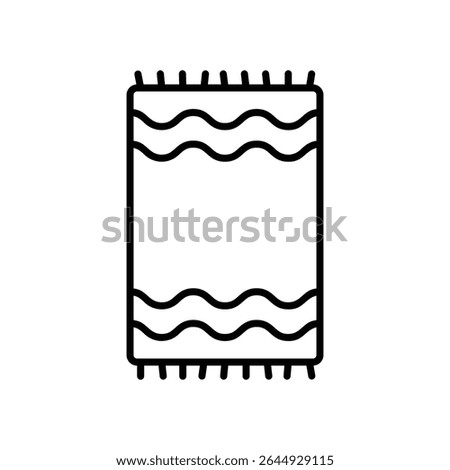 Beach towels icon for lying down and sunbathing