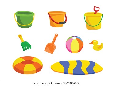 beach toy cartoon vector