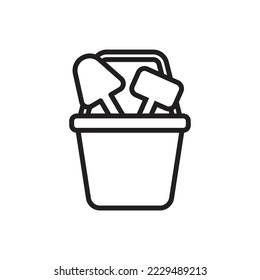Beach Toy Outline Icon Vector Illustration