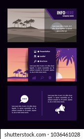 Beach and travel brochure infographic