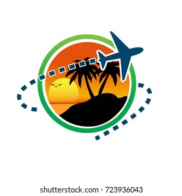 beach travel logo