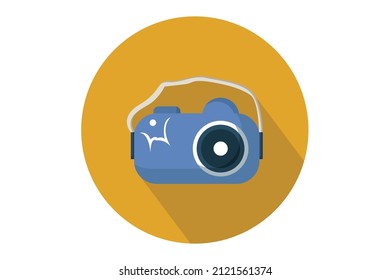 Beach Traveling Vector Camera Icon