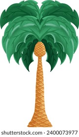 Beach Tropical Minimalist Palm Tree Illustration Vector