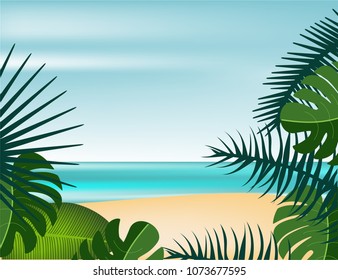 Beach tropical plants