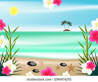 Beach tropical plants