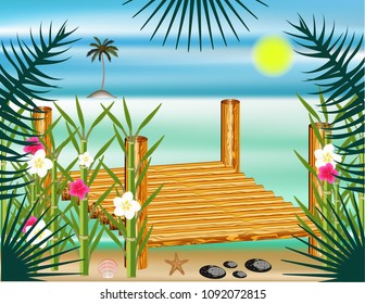 Beach and tropical plants