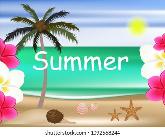 Beach tropical plants