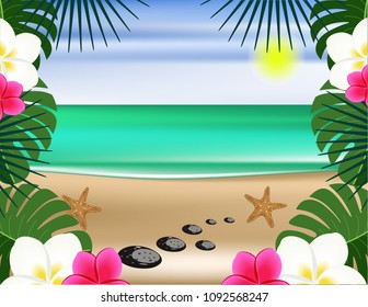 Beach tropical plants