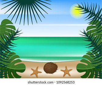 Beach tropical plants