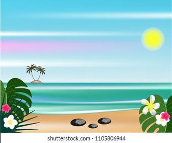 Beach tropical plants