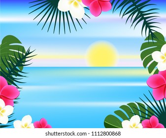 Beach tropical plants