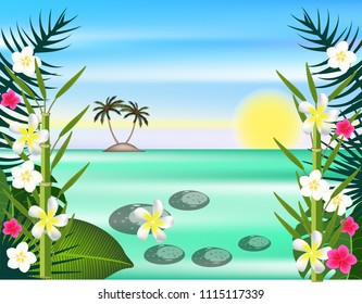 Beach tropical plants
