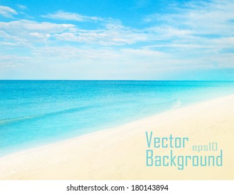 Beach and tropical sea.