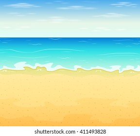 Beach and tropical sea with blue sky
