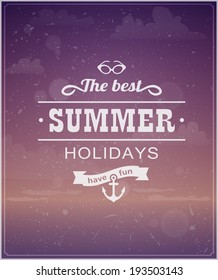 Beach typographic background eps10