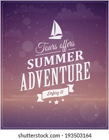 Beach typographic background eps10