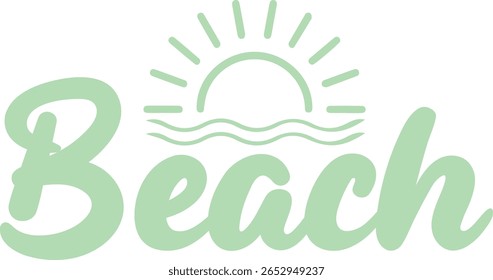 Praia tipografia clip art design em branco liso fundo isolado transparente para cartão, camisa, capuz, moletom, vestuário, etiqueta, caneca, ícone, cartaz ou distintivo