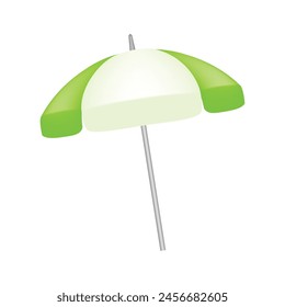 beach umbrella 3d illustration isolated on white background