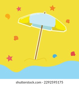 Beach Umbrella Beach Accessories Summer Vector