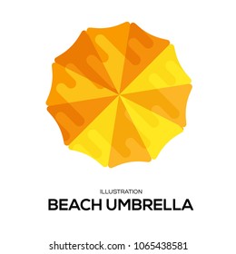 Beach umbrella art icon. Beach umbrella classic background. Beach umbrella illustration concept. 