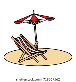 beach umbrella with chair