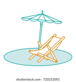 beach umbrella with chair