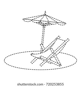 beach umbrella with chair