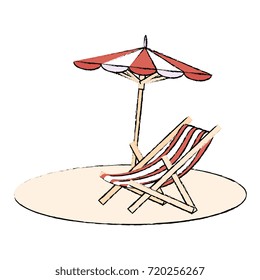 beach umbrella with chair