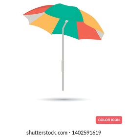 Beach umbrella color flat icon for web and mobile design