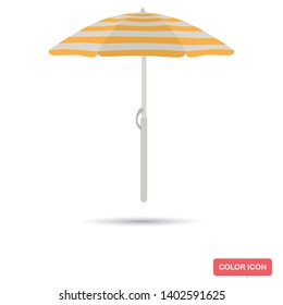Beach umbrella color flat icon for web and mobile design