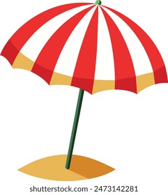 Beach umbrella complete editable color