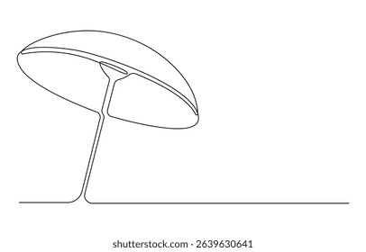 Beach Umbrella continuous line drawing