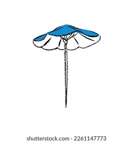 arte vectorial de paraguas de playa.