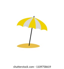 Beach umbrella flat icon. Element of beach holidays colored icon for mobile concept and web apps. Detailed Beach umbrella flat icon can be used for web and mobile. Premium icon on white background