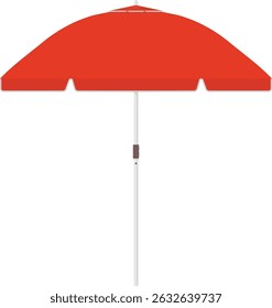 Beach Umbrella Flat Illustration. Clean Icon Design Element on Isolated White Background