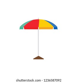 Beach umbrella graphic design template vector illustration