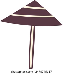 Beach Umbrella Hand Drawn Vector Illustration