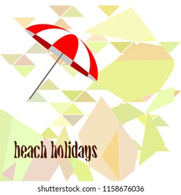 Beach umbrella holiday vector background