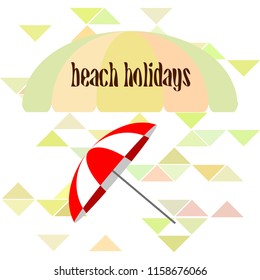Beach umbrella holiday vector background