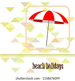 Beach umbrella holiday vector background
