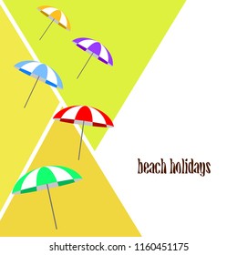 Beach umbrella holiday vector background